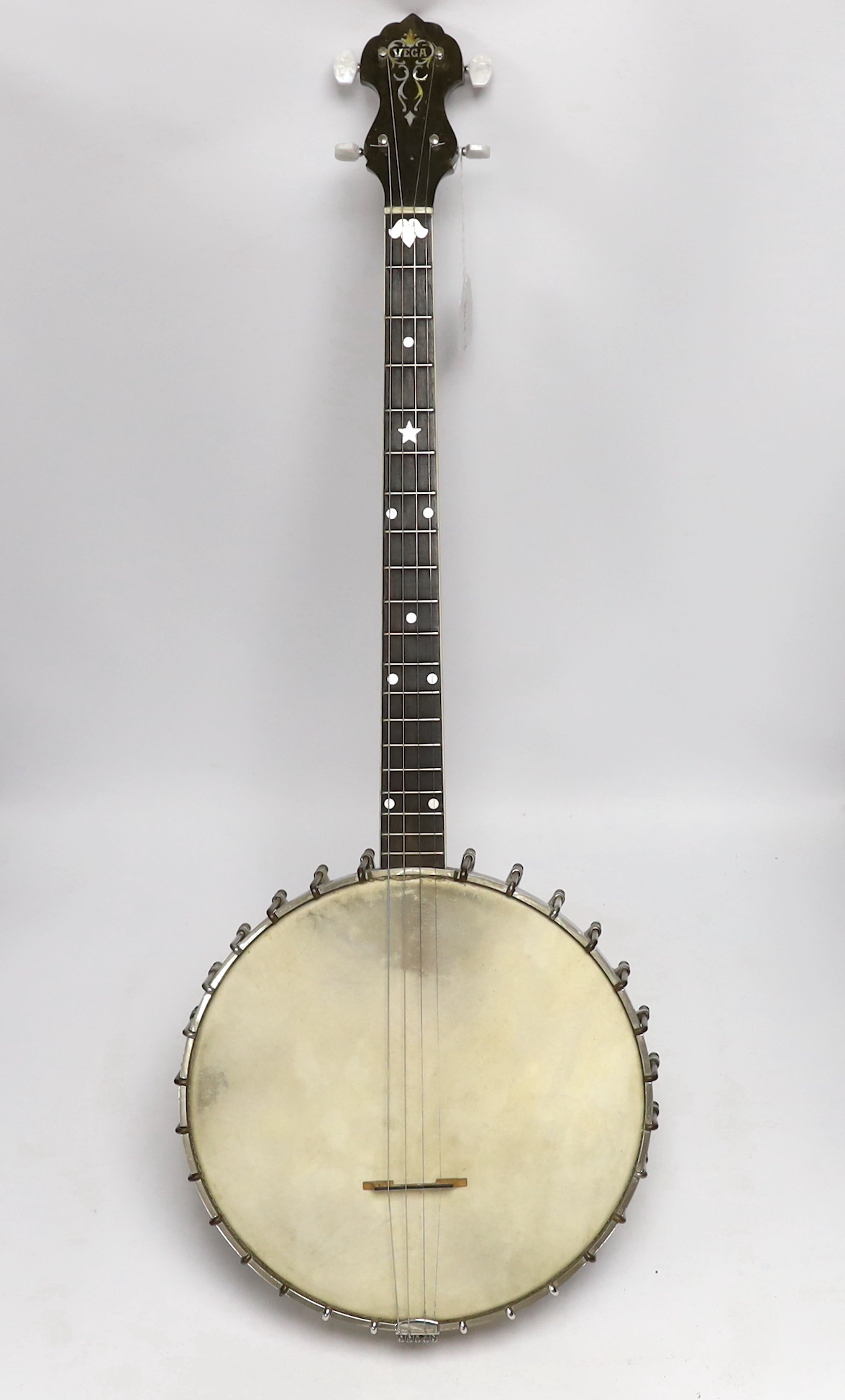 A Vega Tenor banjo, serial no.39214, overall length 84cm